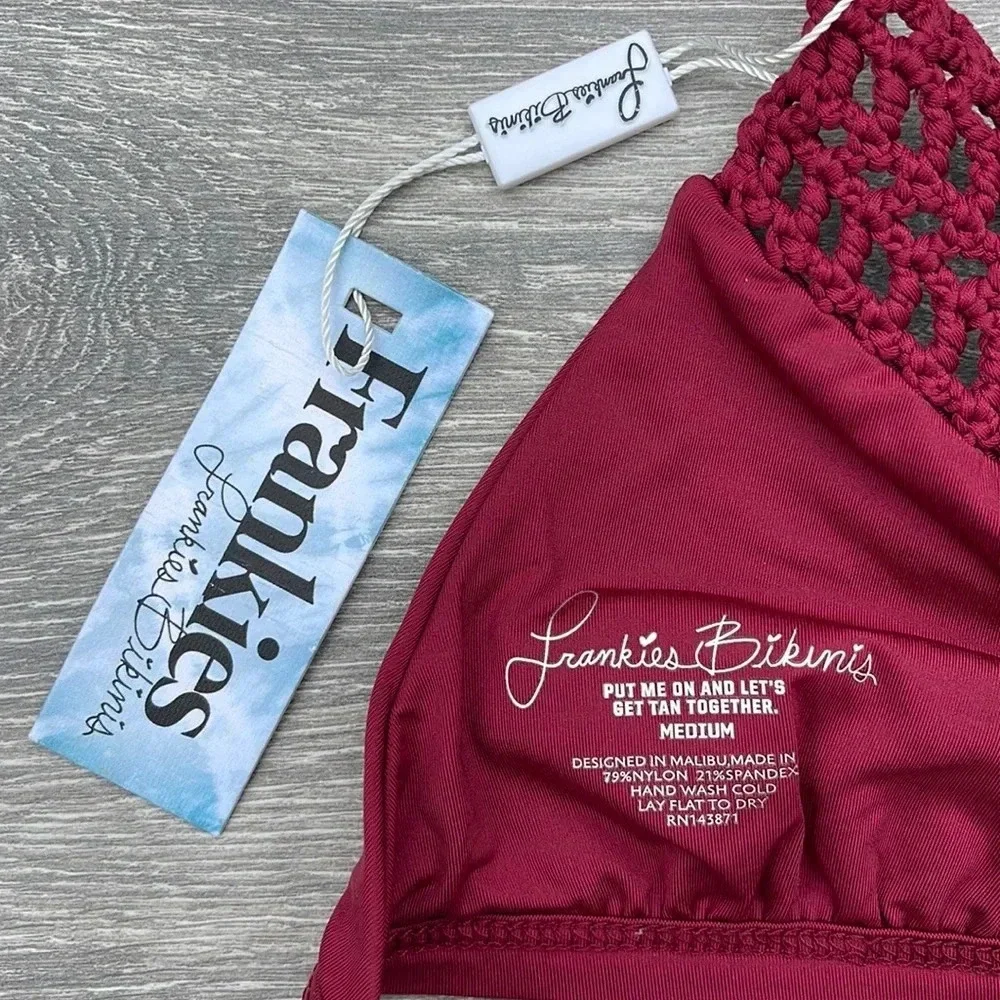 Frankies Bikinis Sienna Top, Merlot - Picture 8 of 8